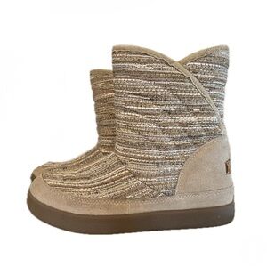 NEW Sanuk Big Bootah Natural Woven Boots, 7